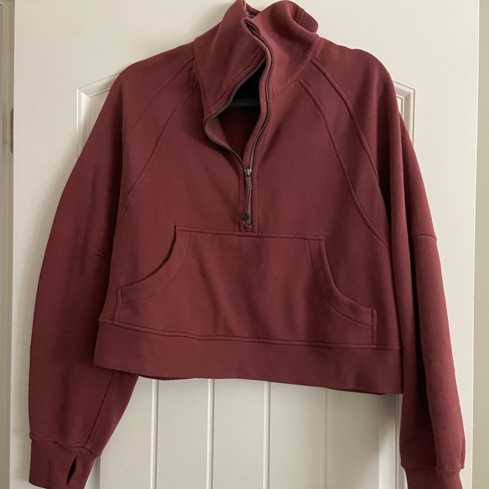 lululemon athletica Burgundy Half-Zip Sweatshirt